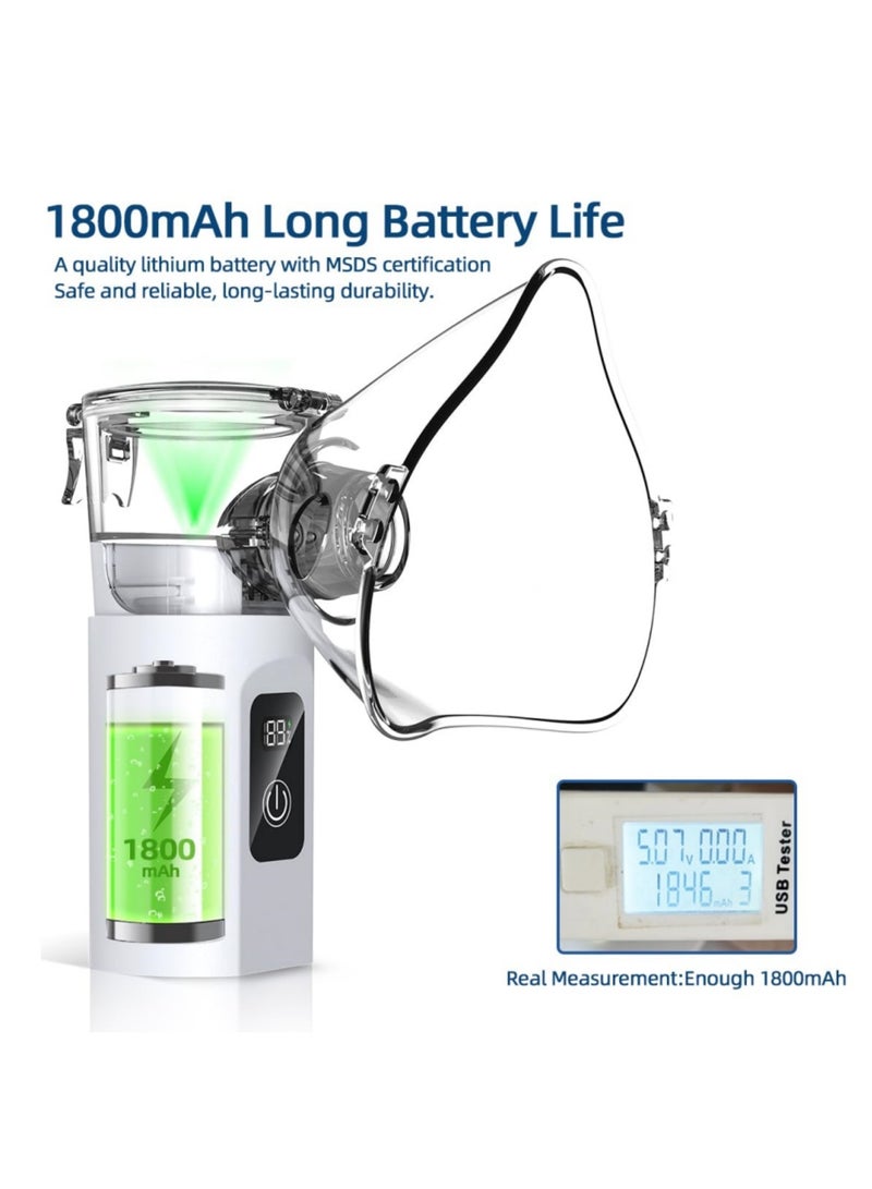 saykfoe Portable Mini Vaporizers, Handheld Travel Steam Compressor Machine Humidifier Cool Mist Inhaler for Adults & Kids, 800 mAh large capacity - Image 3